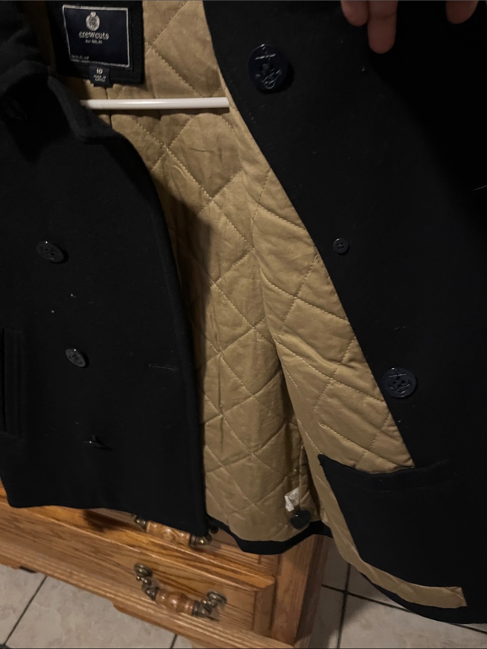 Crewcuts Boys Navy Wool Peacoat - Picture 7 of 10